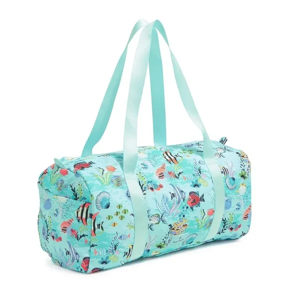 Vera Bradley Large Travel Duffel Antilles Treasure Ocean Print Weekender - Picture 4 of 4